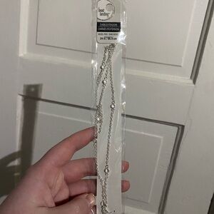 Bead Landing Silver Chain Necklace